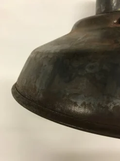 Best Pamono Industrial Metal & Opaline Glass Pendant Lamp, 1960s