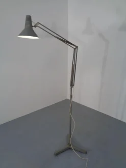 Discount Pamono Industrial Terry Architectural Floor Lamp by H. Busquet for Hala, 1950s