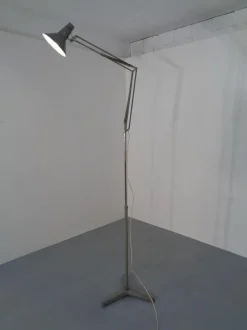 Discount Pamono Industrial Terry Architectural Floor Lamp by H. Busquet for Hala, 1950s