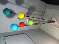 Pamono Iron, Brass & Marble Alberello Floor Lamp from Stilnovo, 1950s