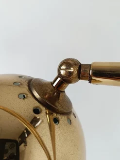 Hot Pamono Italian Arch Floor Lamp in Gilded Metal and Marble attributed to Reggiani, 1970s