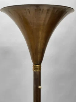 Discount Pamono Italian Art Deco Bronzed Metal & Brass Floor Lamp by Pietro Chiesa, 1940s