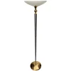 Sale Pamono Italian Art Deco Hollywood Regency Brass & Glass Floor Lamp, 1950s