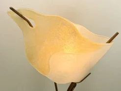 Outlet Pamono Italian Brass and Amber Glass Floor Lamp by Claudio Saccon for Sil-Lux , 2000s