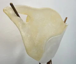 Outlet Pamono Italian Brass and Amber Glass Floor Lamp by Claudio Saccon for Sil-Lux , 2000s