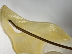 Outlet Pamono Italian Brass and Amber Glass Floor Lamp by Claudio Saccon for Sil-Lux , 2000s