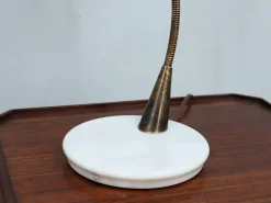 Best Pamono Italian Brass and Marble Table Lamp by Oscar Torlasco for Lumen, 1950s