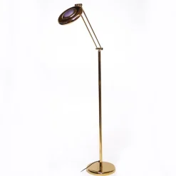 Outlet Pamono Italian Brass Floor Lamp by Relco, 1980s