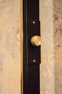 Pamono Italian Brass Halogen Floor Lamp, 1970s