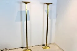 Sale Pamono Italian Brass Uplighter Floor Lamp, 1970s
