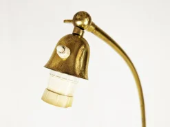 Discount Pamono Italian Burgundy Metal & Brass Floor Lamp, 1940s