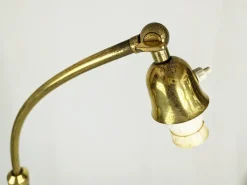 Discount Pamono Italian Burgundy Metal & Brass Floor Lamp, 1940s