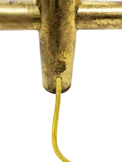 Discount Pamono Italian Burgundy Metal & Brass Floor Lamp, 1940s