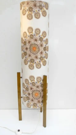 Hot Pamono Italian Cardboard and Fabric Flower Floor Lamp by Bruno Munari, 1960s