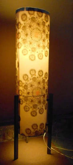 Hot Pamono Italian Cardboard and Fabric Flower Floor Lamp by Bruno Munari, 1960s