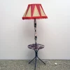 Best Pamono Italian Ceramic Floor Lamp with Table / Shelf, 1950s