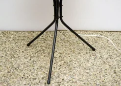 Best Pamono Italian Ceramic Floor Lamp with Table / Shelf, 1950s