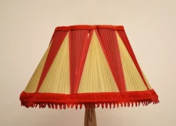 Best Pamono Italian Ceramic Floor Lamp with Table / Shelf, 1950s