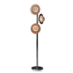 Online Pamono Italian Chrome and Murano Glass Floor Lamp from Mazzega, 1970s