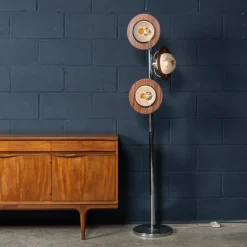 Online Pamono Italian Chrome and Murano Glass Floor Lamp from Mazzega, 1970s