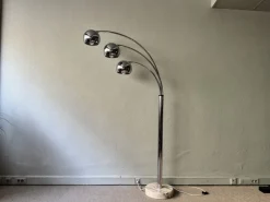 Online Pamono Italian Chromed Steel Floor Lamp with Three Arms attributed to Goffredo Reggiani, 1970s