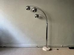 Online Pamono Italian Chromed Steel Floor Lamp with Three Arms attributed to Goffredo Reggiani, 1970s