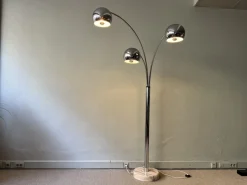 Online Pamono Italian Chromed Steel Floor Lamp with Three Arms attributed to Goffredo Reggiani, 1970s