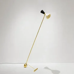 Sale Pamono Italian Counterweight Brass Floor Lamp, 1960s