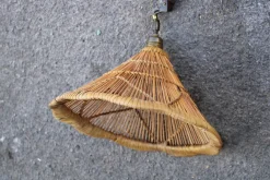 Best Pamono Italian Extendable Lamp in Wood and Rattan, 1950s