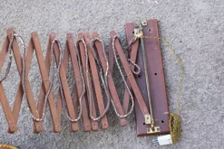 Best Pamono Italian Extendable Lamp in Wood and Rattan, 1950s