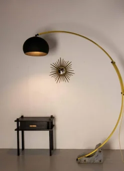 Best Pamono Italian Floor Lamp Arc by Goffredo Reggiani, 1970s