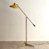 Best Pamono Italian Floor Lamp in Brass and Steel with Adjustable Shade, 1950s