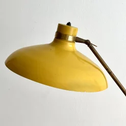 Best Pamono Italian Floor Lamp in Brass and Steel with Adjustable Shade, 1950s