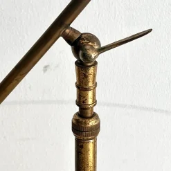 Best Pamono Italian Floor Lamp in Brass and Steel with Adjustable Shade, 1950s