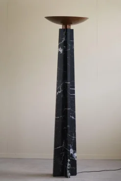 Hot Pamono Italian Floor Lamp in Copper and Marble by Massimo & Lella Vignelli, 1986