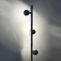 Pamono Italian Floor Lamp with 3 Magnetic Adjustable Globes by Luci Italia, Milan, 1970s