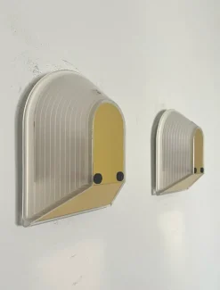 Best Pamono Italian Gold Tesi Wall Sconces by Roberto Fiorato for Prisma, 1980s, Set of 2