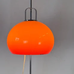 Pamono Italian Lucerna Floor Lamp in Orange by Harvey Guzzini for Guzzini, 1960s