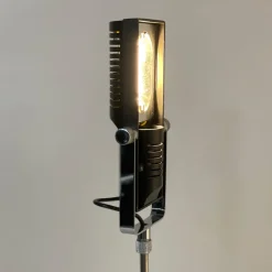 Pamono Italian Microphone Shaped Floor Lamp, 1980s