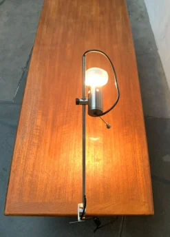 Best Pamono Italian Model 255 Table Clamp Lamp by Tito Agnoli for Oluce, 1950s