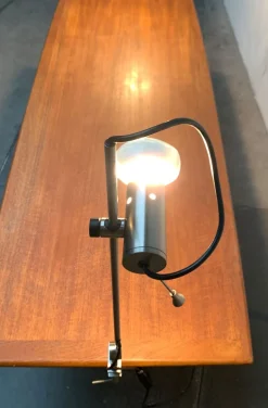 Best Pamono Italian Model 255 Table Clamp Lamp by Tito Agnoli for Oluce, 1950s