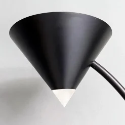 Pamono Italian Modern Black Metal and Plastic Yang Floor Lamp attributed to Bieffeplast, 1980s
