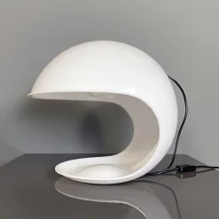 Best Pamono Italian Modern Foglia Shell Lamp in White Plastic by Elio Martinelli, 1970s