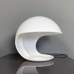 Best Pamono Italian Modern Foglia Shell Lamp in White Plastic by Elio Martinelli, 1970s