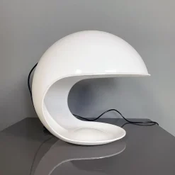 Best Pamono Italian Modern Foglia Shell Lamp in White Plastic by Elio Martinelli, 1970s
