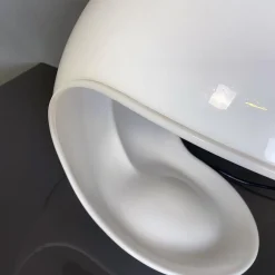 Best Pamono Italian Modern Foglia Shell Lamp in White Plastic by Elio Martinelli, 1970s