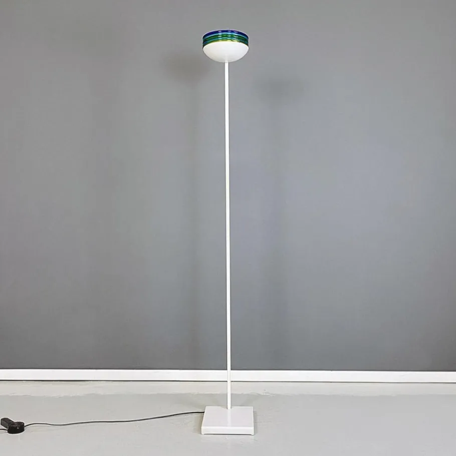 Discount Pamono Italian Modern Metal and Murano Glass L670 Floor Lamp by R. Pamio for Leucos, 1980s
