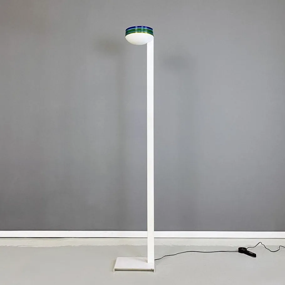 Discount Pamono Italian Modern Metal and Murano Glass L670 Floor Lamp by R. Pamio for Leucos, 1980s