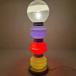 Clearance Pamono Italian Murano Floor Lamp in 3 Colors Light attributed to Carlo Nason for Mazzega, 1970s