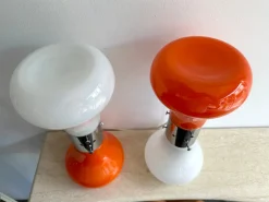 Best Pamono Italian Murano Glass and Metal Chrome Birillo Lamps by Carlo Nason for Mazzega, 1970s, Set of 2